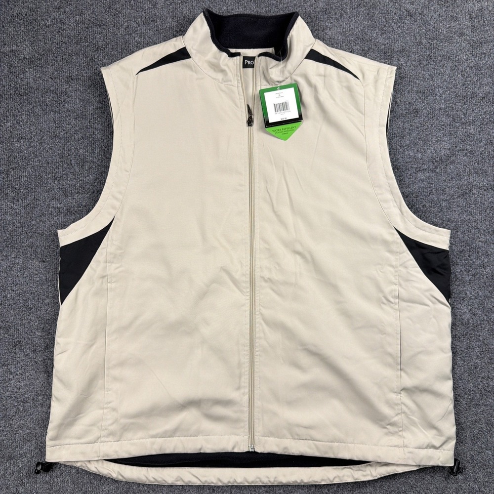 Pro Tour Cool Play Wind‎ Resistant Mens Beige Golf Vest Size XL